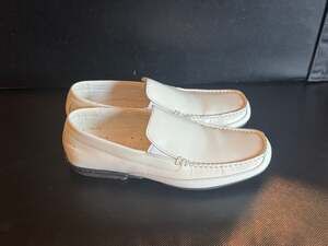 Rockport White Leather Slip-On Driving Loafers Men’s Size 8